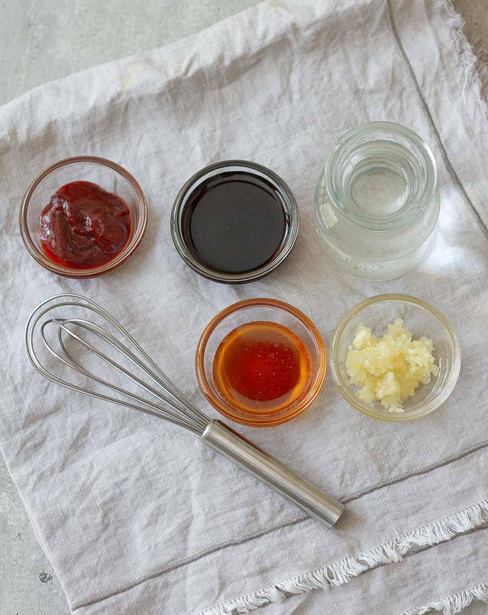 Ingredients for the braising sauce