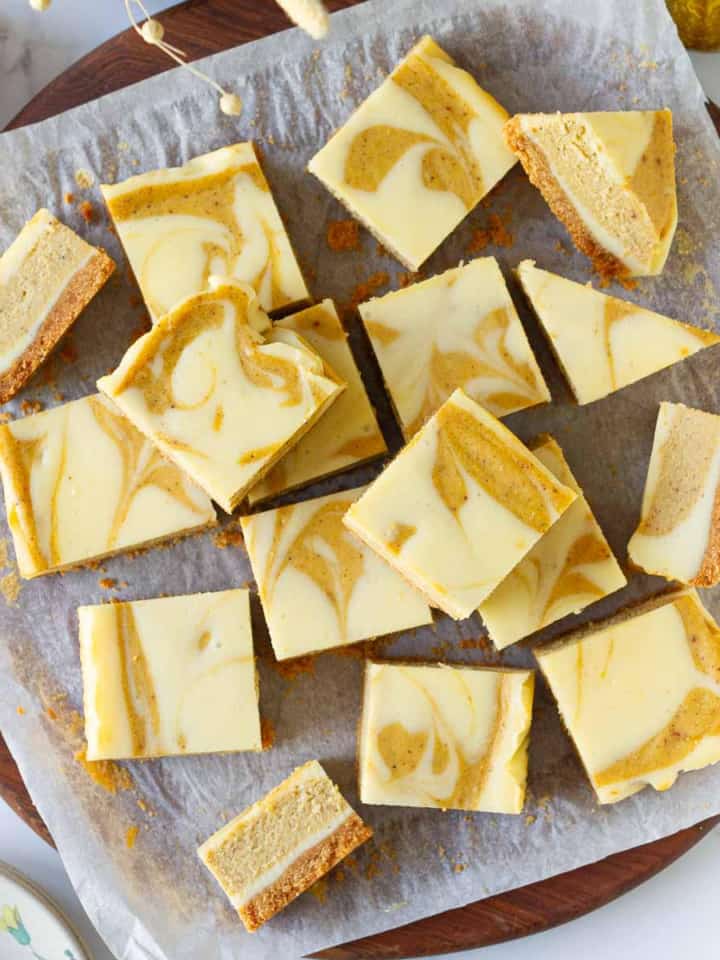 Pumpkin Swirl Cheesecake Bars Recipe