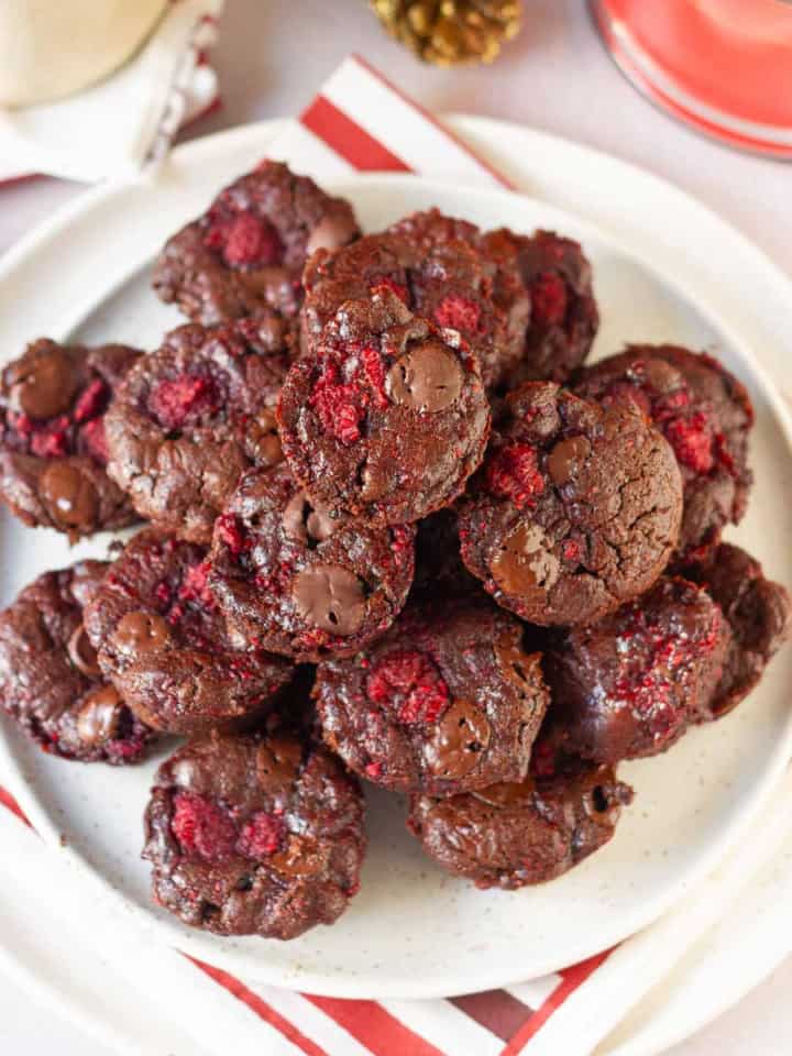 Chocolate Raspberry Brownie Bites