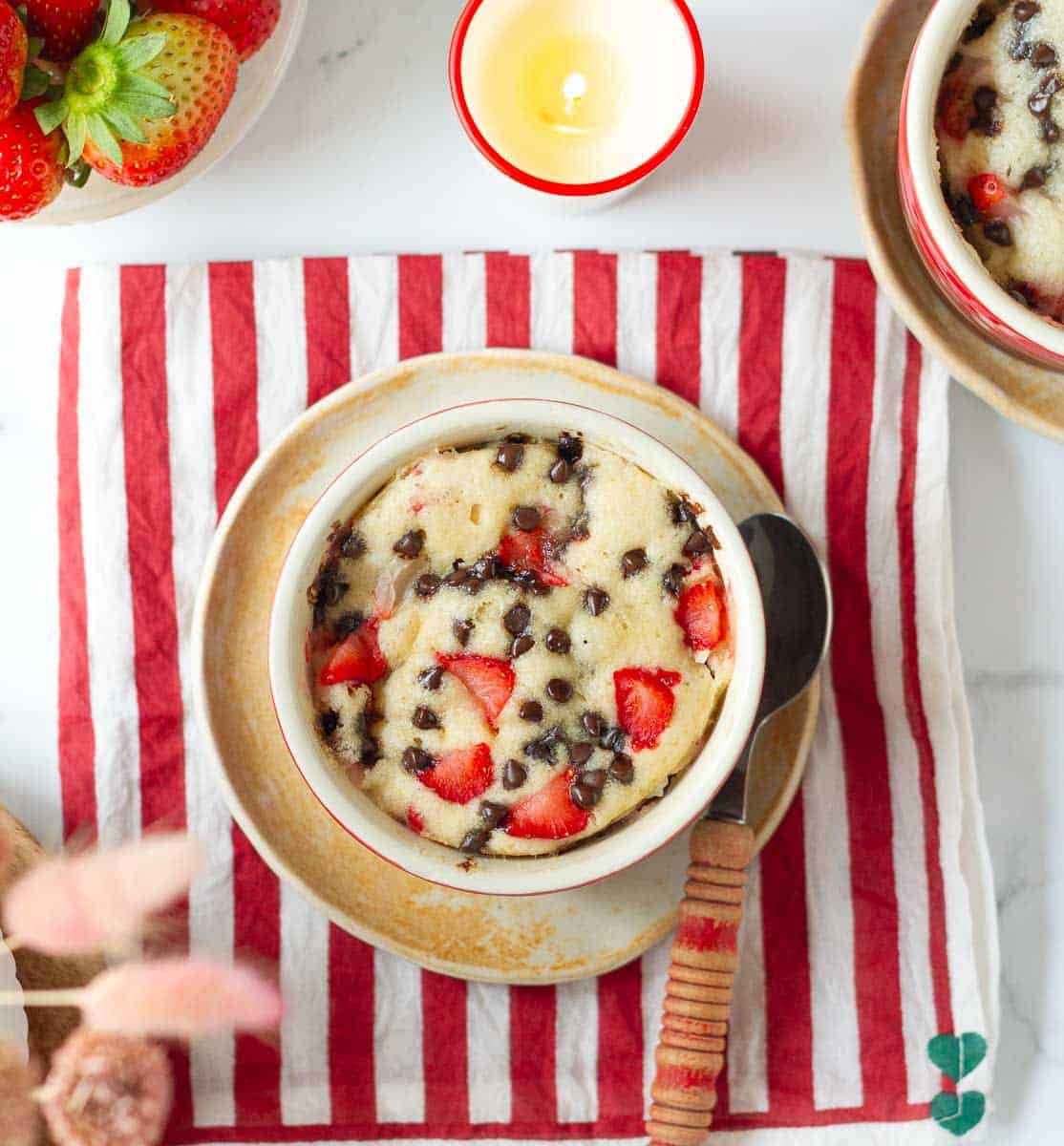 Easy Strawberry Mug Cake