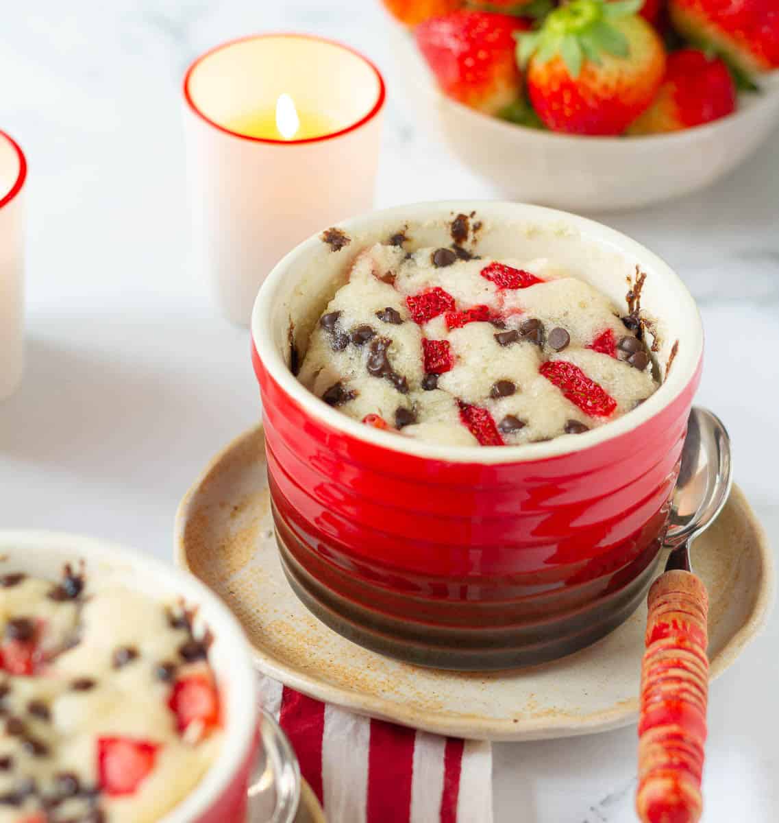 Easy Strawberry Mug Cake